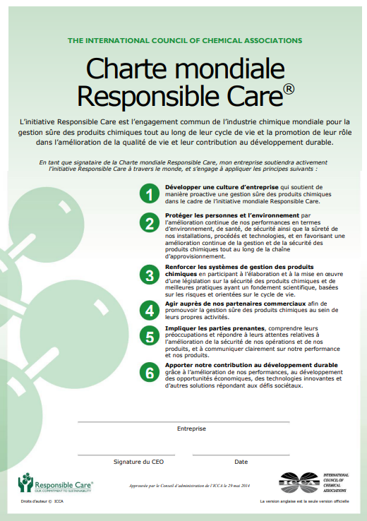 Charte Mondiale Responsible Care